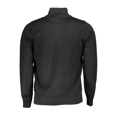 U.S. Grand Polo Elegant Half Zip Sweater with Embroidery Detail