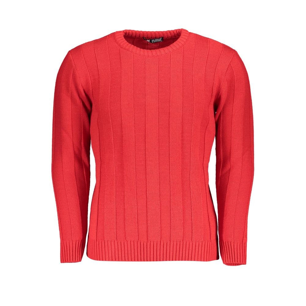 U.s. Grand Polo Red Fabric Sweater