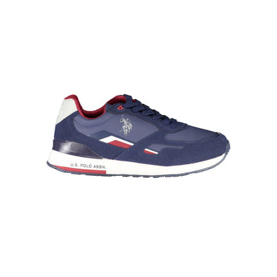 U.S. Polo Assn. Sleek Blue Sneakers with Dynamic Contrast Details
