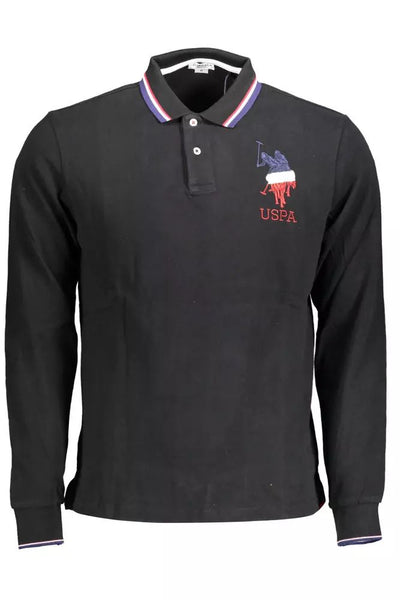 U.S. Polo Assn. Black Cotton Polo Shirt