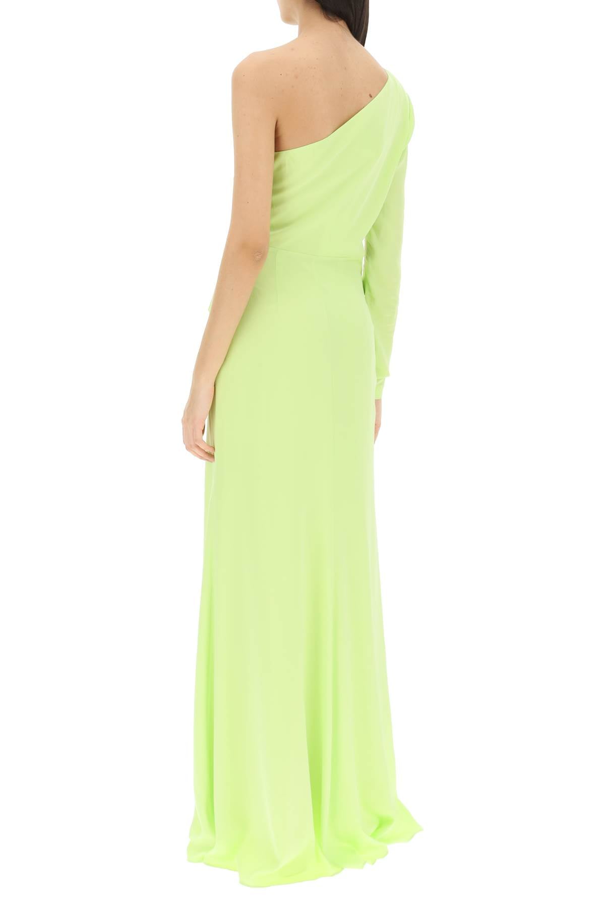 Roland mouret asymmetric stretch silk gown with cut-out detail-2