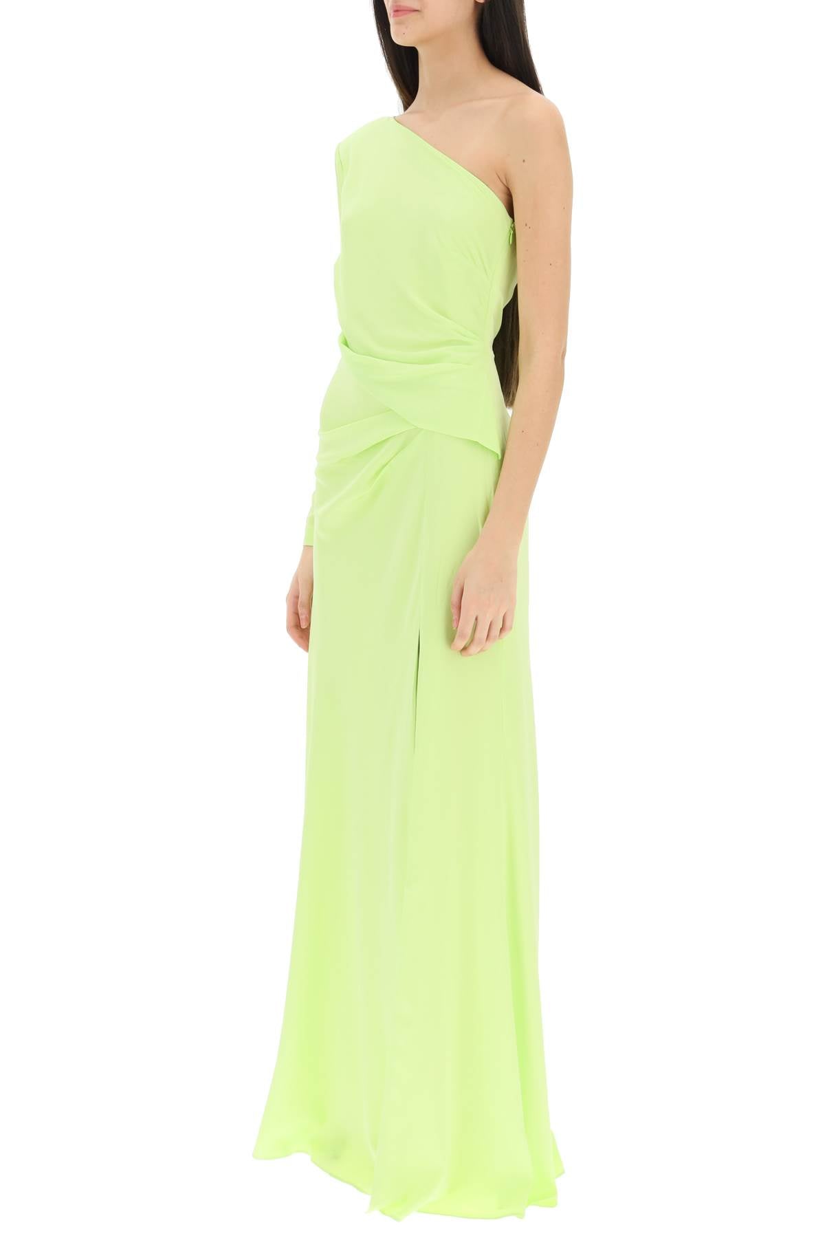 Roland mouret asymmetric stretch silk gown with cut-out detail-3