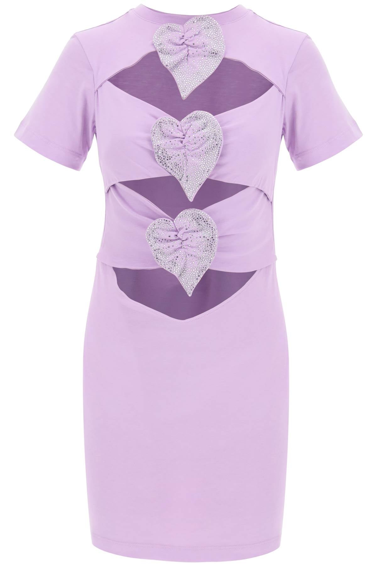 Giuseppe di morabito mini cut-out dress with applied heart details-0
