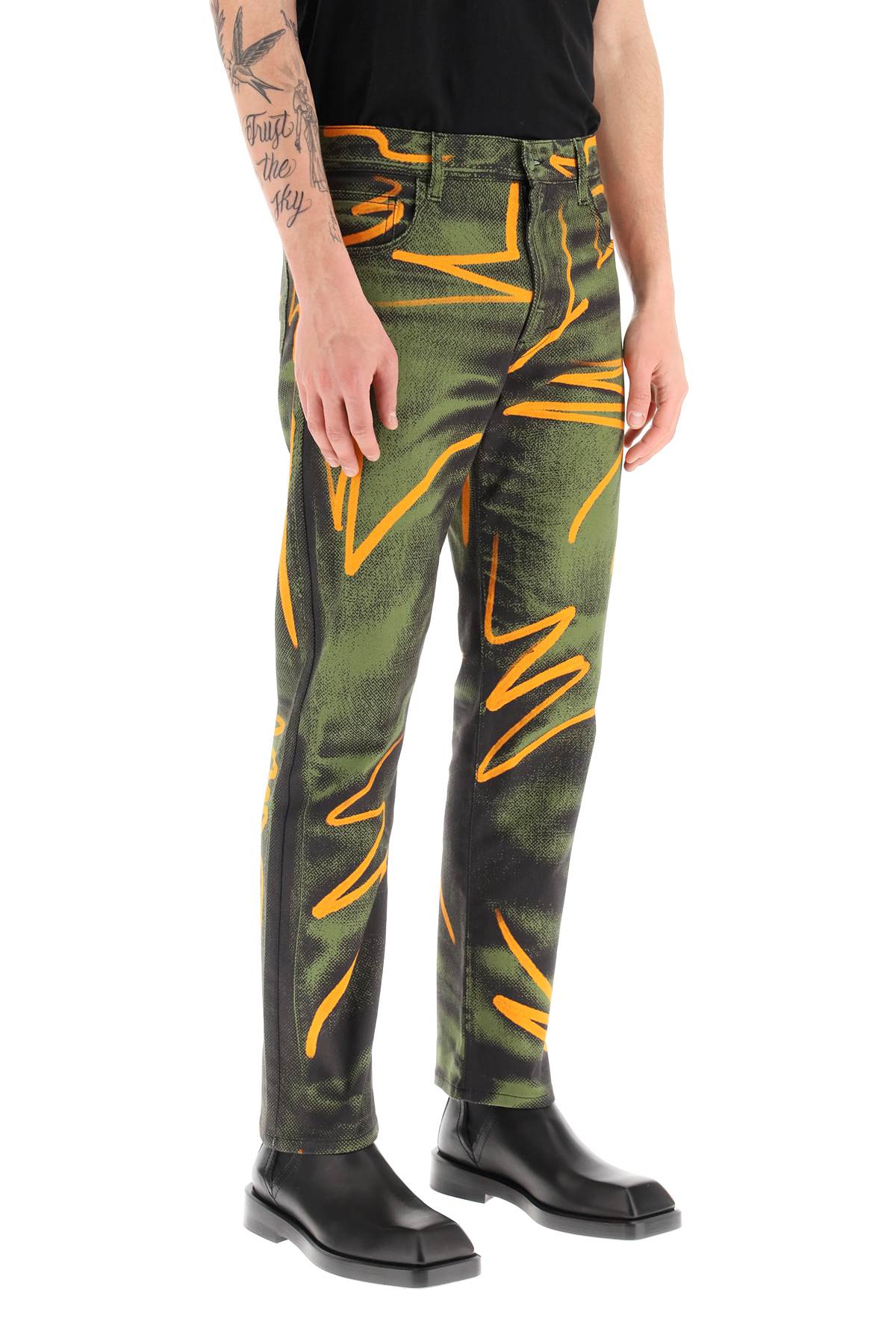 Moschino shadows & squiggles cotton pants-1
