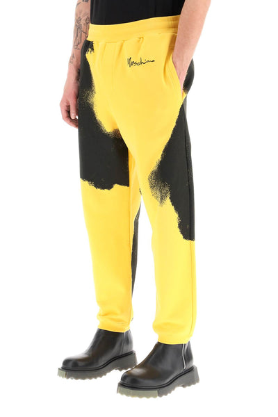 Moschino graphic print jogger pants with logo-3