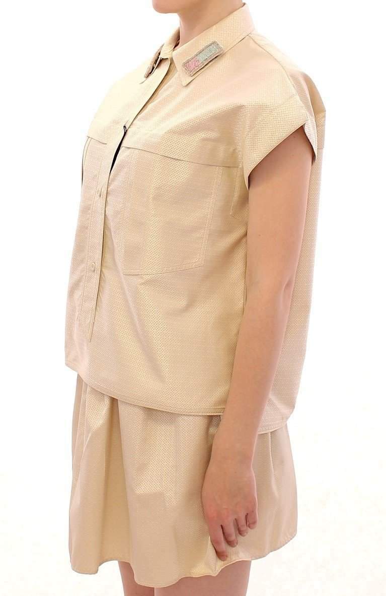 Andrea Incontri  Sleeveless Blouse Top #women, Andrea Incontri, Beige, Catch, feed-agegroup-adult, feed-color-beige, feed-gender-female, feed-size-IT40|S, feed-size-IT42|M, feed-size-IT44|L, Gender_Women, IT40|S, IT42|M, IT44|L, Kogan, Tops & T-Shirts - Women - Clothing at SEYMAYKA