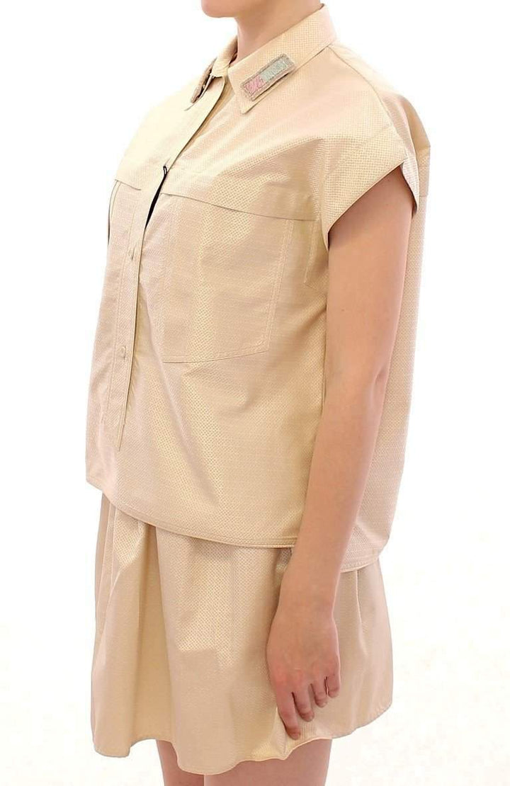 Andrea Incontri  Sleeveless Blouse Top #women, Andrea Incontri, Beige, Catch, feed-agegroup-adult, feed-color-beige, feed-gender-female, feed-size-IT40|S, feed-size-IT42|M, feed-size-IT44|L, Gender_Women, IT40|S, IT42|M, IT44|L, Kogan, Tops & T-Shirts - Women - Clothing at SEYMAYKA