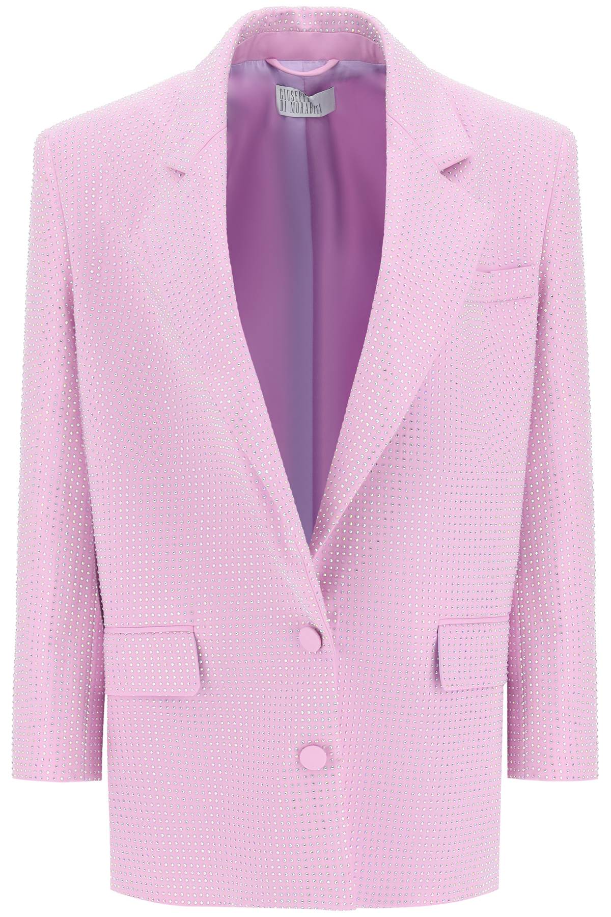 Giuseppe di morabito stretch cotton jacket with crystals-0