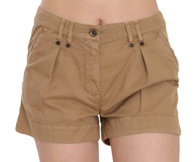 PLEIN SUD  Mid Waist  Cotton Mini Shorts #women, Brown, Catch, feed-agegroup-adult, feed-color-brown, feed-gender-female, feed-size-IT36 | XS, feed-size-IT38|XS, Gender_Women, IT36 | XS, IT38|XS, Kogan, PLEIN SUD, Shorts - Women - Clothing, Women - New Arrivals at SEYMAYKA