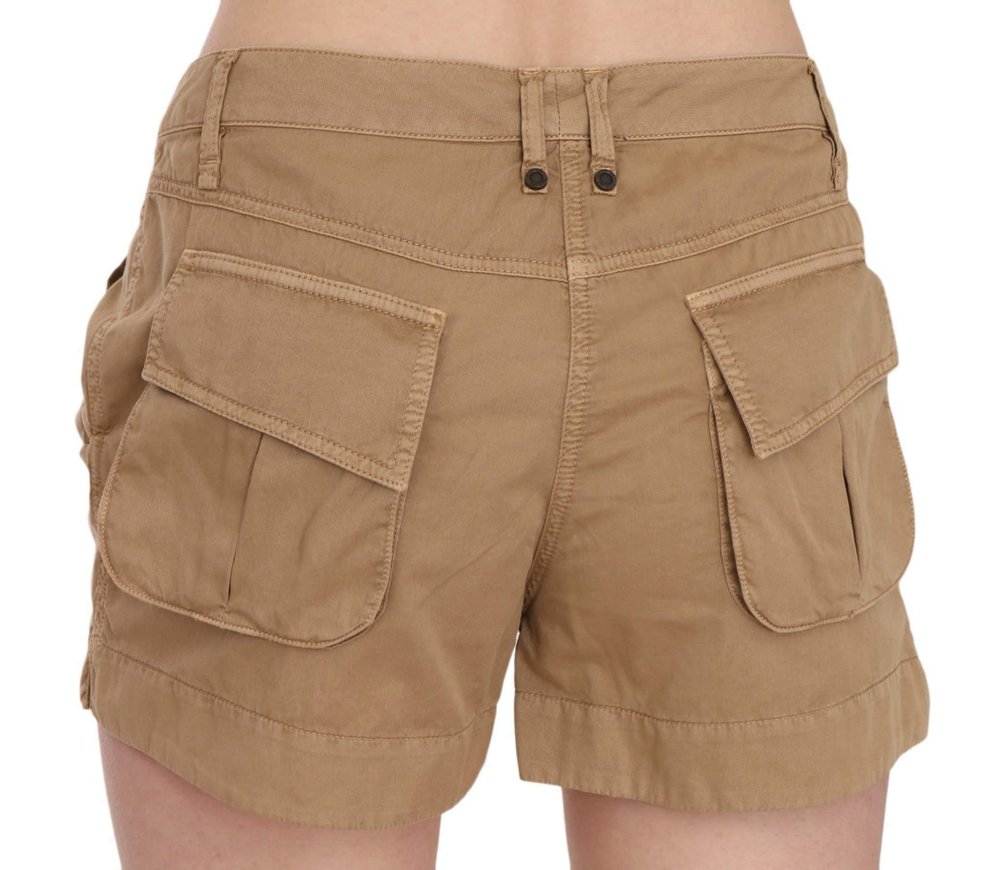 PLEIN SUD  Mid Waist  Cotton Mini Shorts #women, Brown, Catch, feed-agegroup-adult, feed-color-brown, feed-gender-female, feed-size-IT36 | XS, feed-size-IT38|XS, Gender_Women, IT36 | XS, IT38|XS, Kogan, PLEIN SUD, Shorts - Women - Clothing, Women - New Arrivals at SEYMAYKA