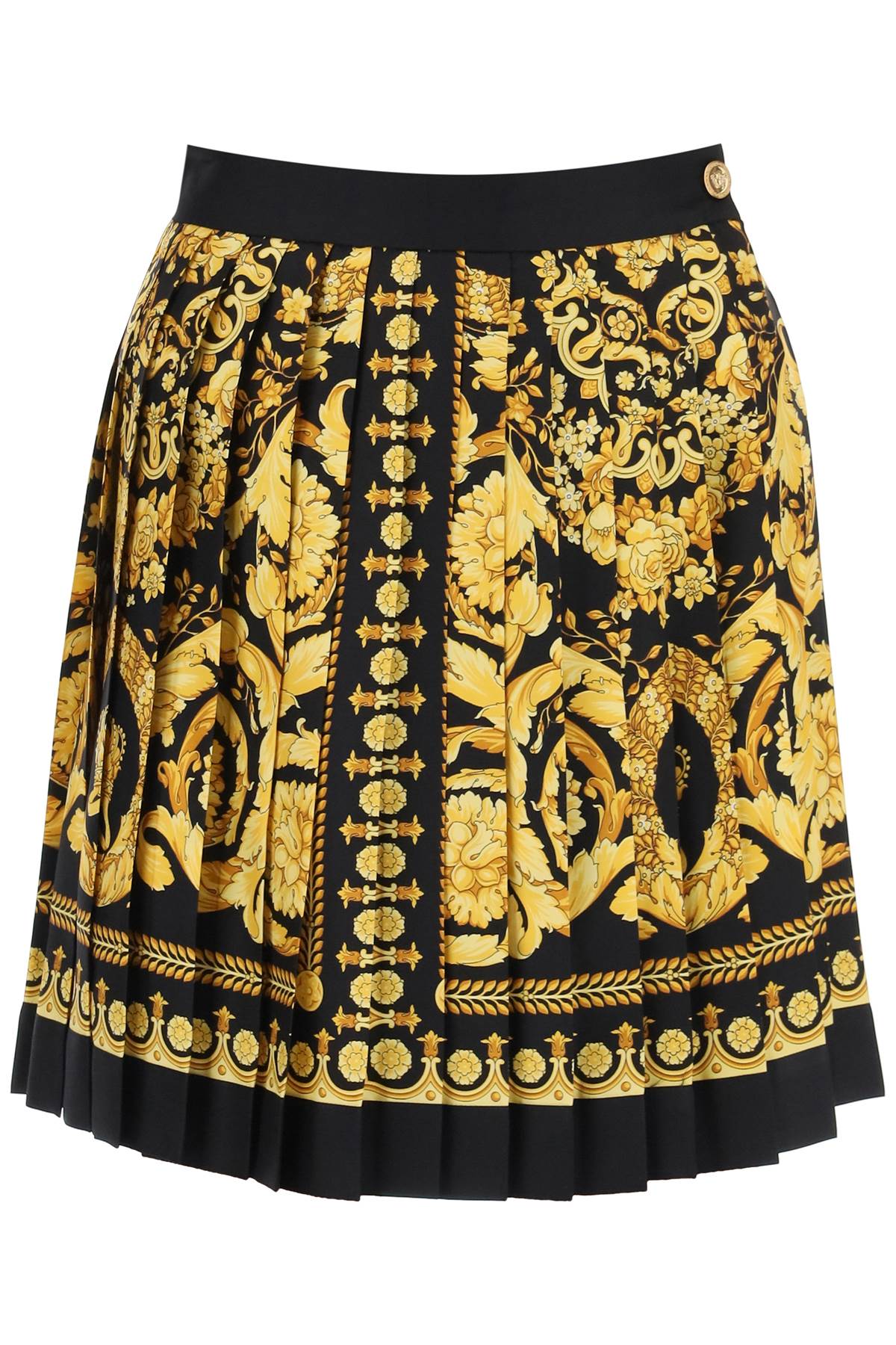 Versace barocco pleated mini skirt-0