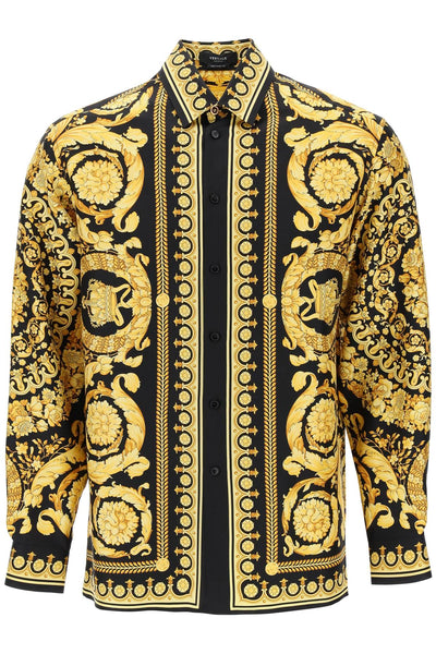 Versace barocco print silk shirt-0