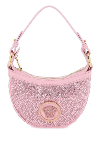 Versace repeat mini hobo bag with crystals-0