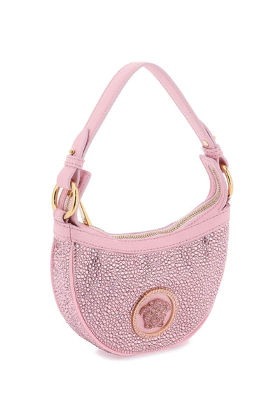 Versace repeat mini hobo bag with crystals-2