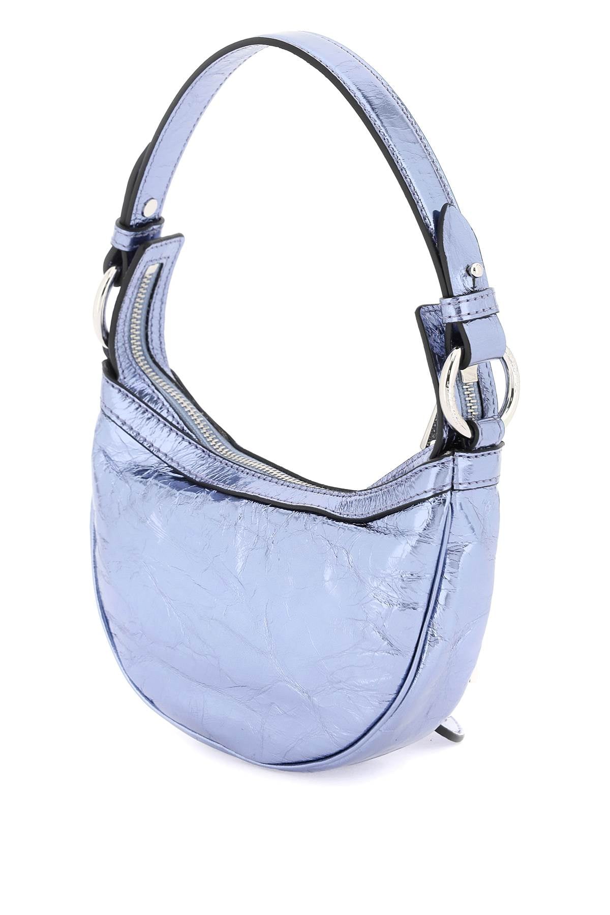 Versace metallic leather 'repeat' mini hobo bag-1