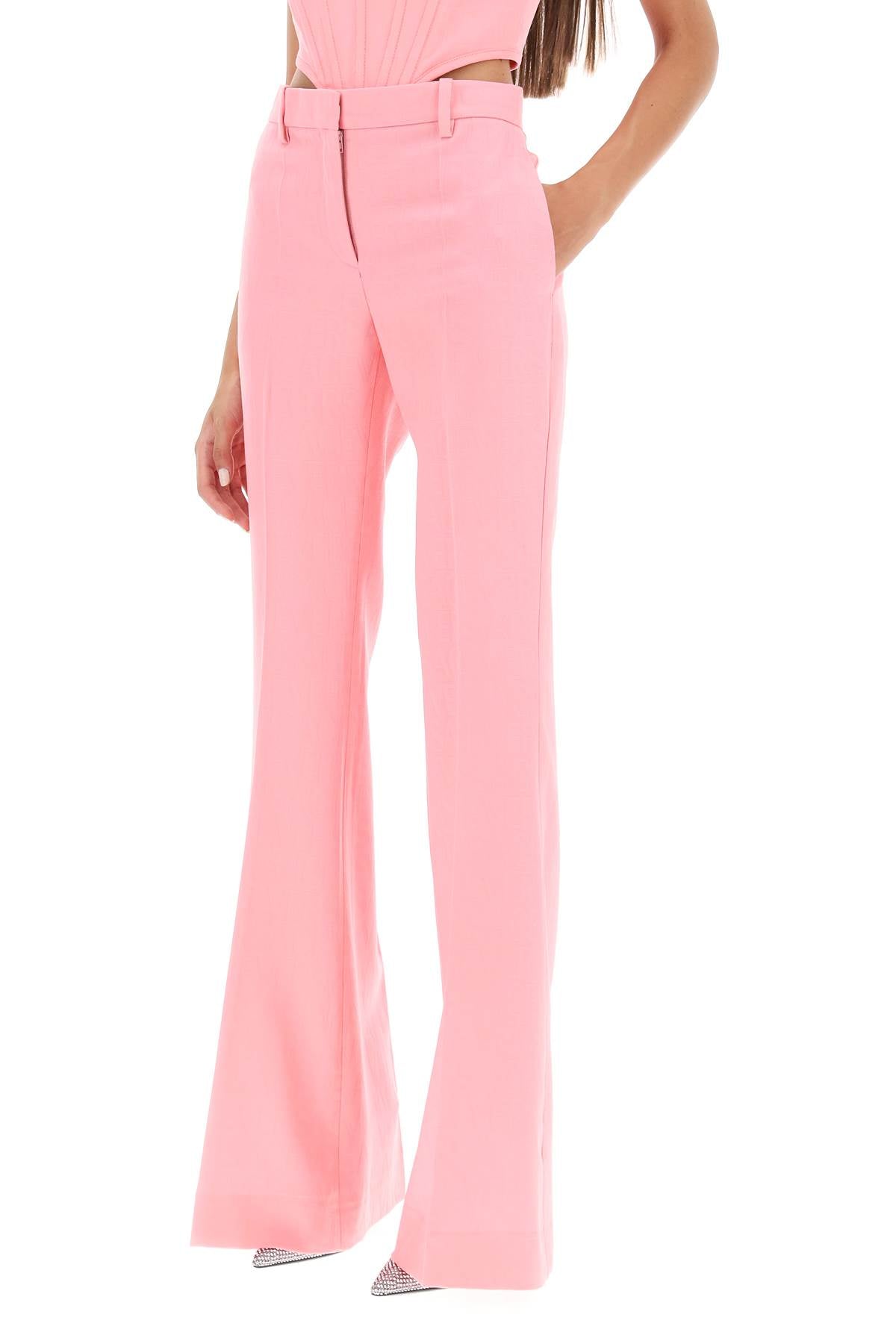 Versace low waisted flared trousers-3