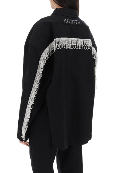Rotate overshirt with crystal fringes-2