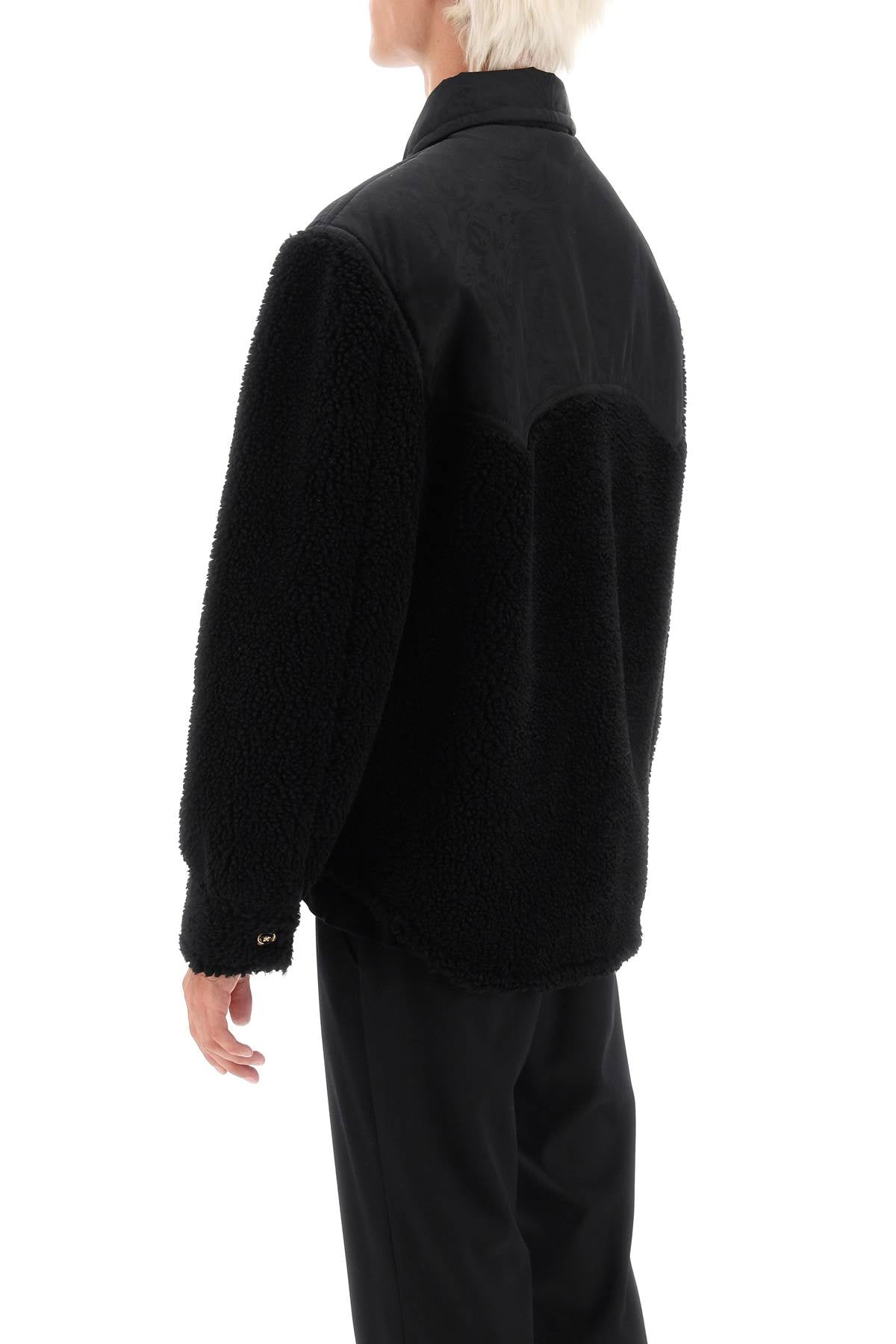 Versace barocco silhouette fleece jacket-2