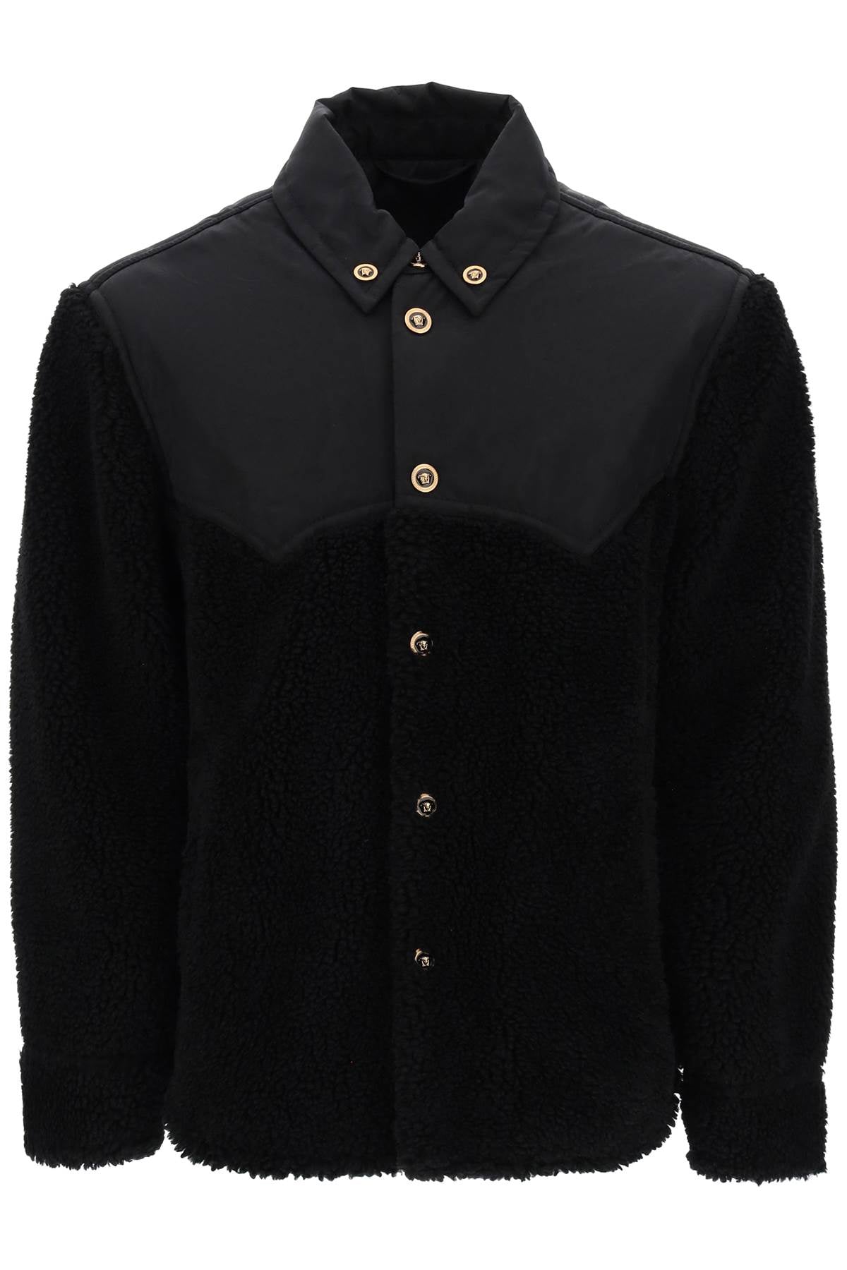 Versace barocco silhouette fleece jacket-0