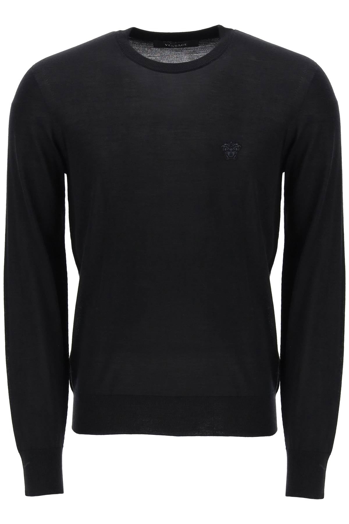 Versace pullover with medusa embroidery-0