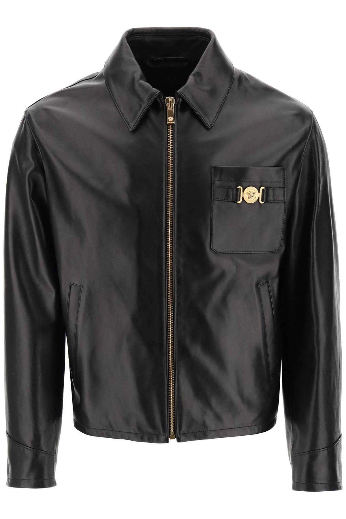 Versace leather blouse jacket-0