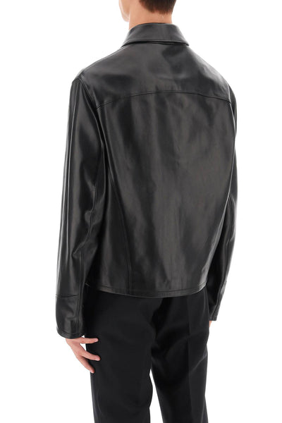 Versace leather blouse jacket-2