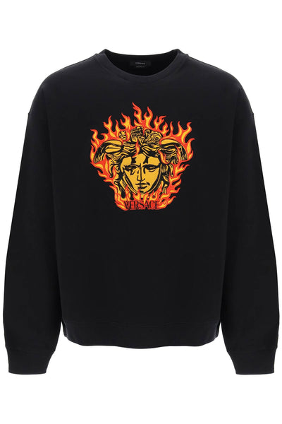 Versace medusa flame sweatshirt-0