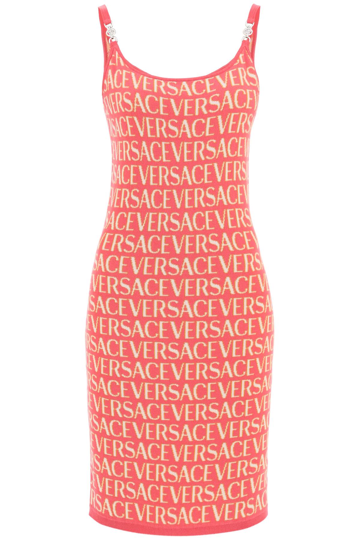 Versace monogram knit mini dress-0