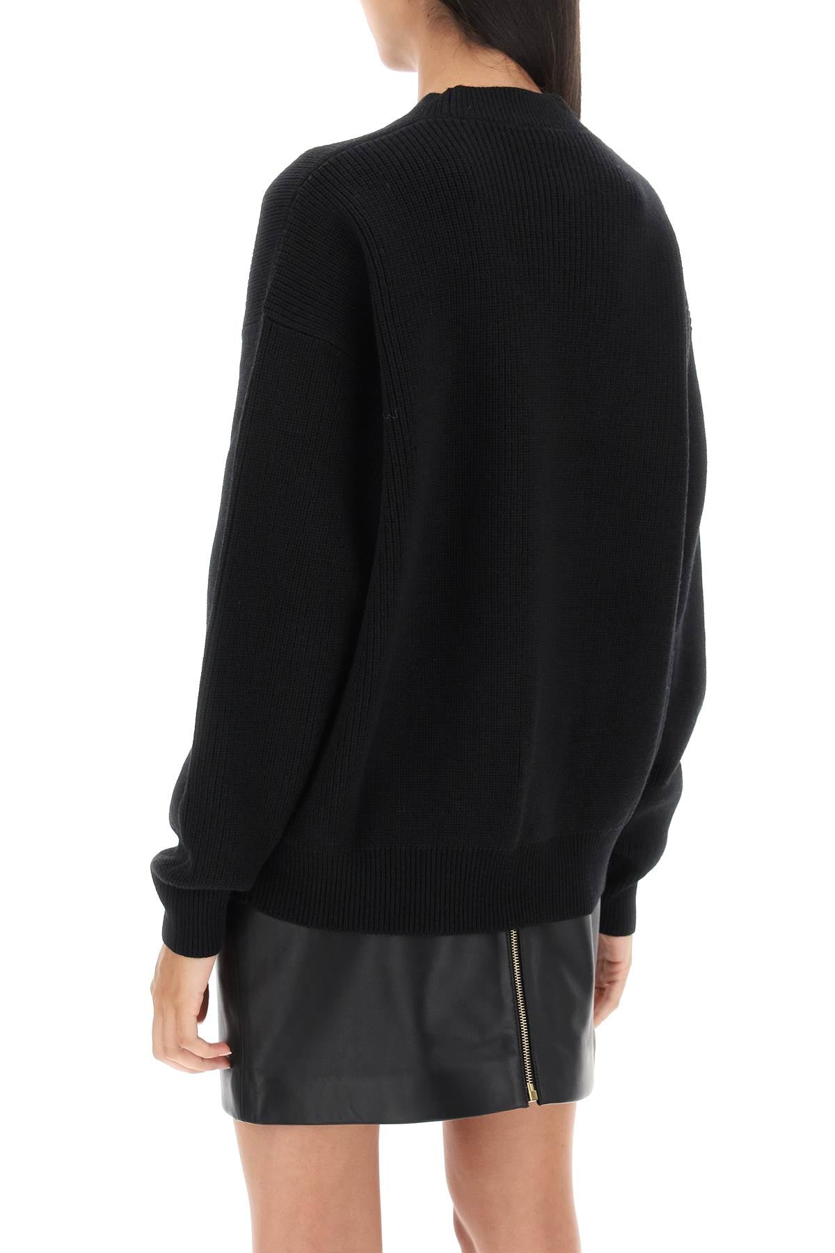 Versace crew-neck sweater with logo inlay-2