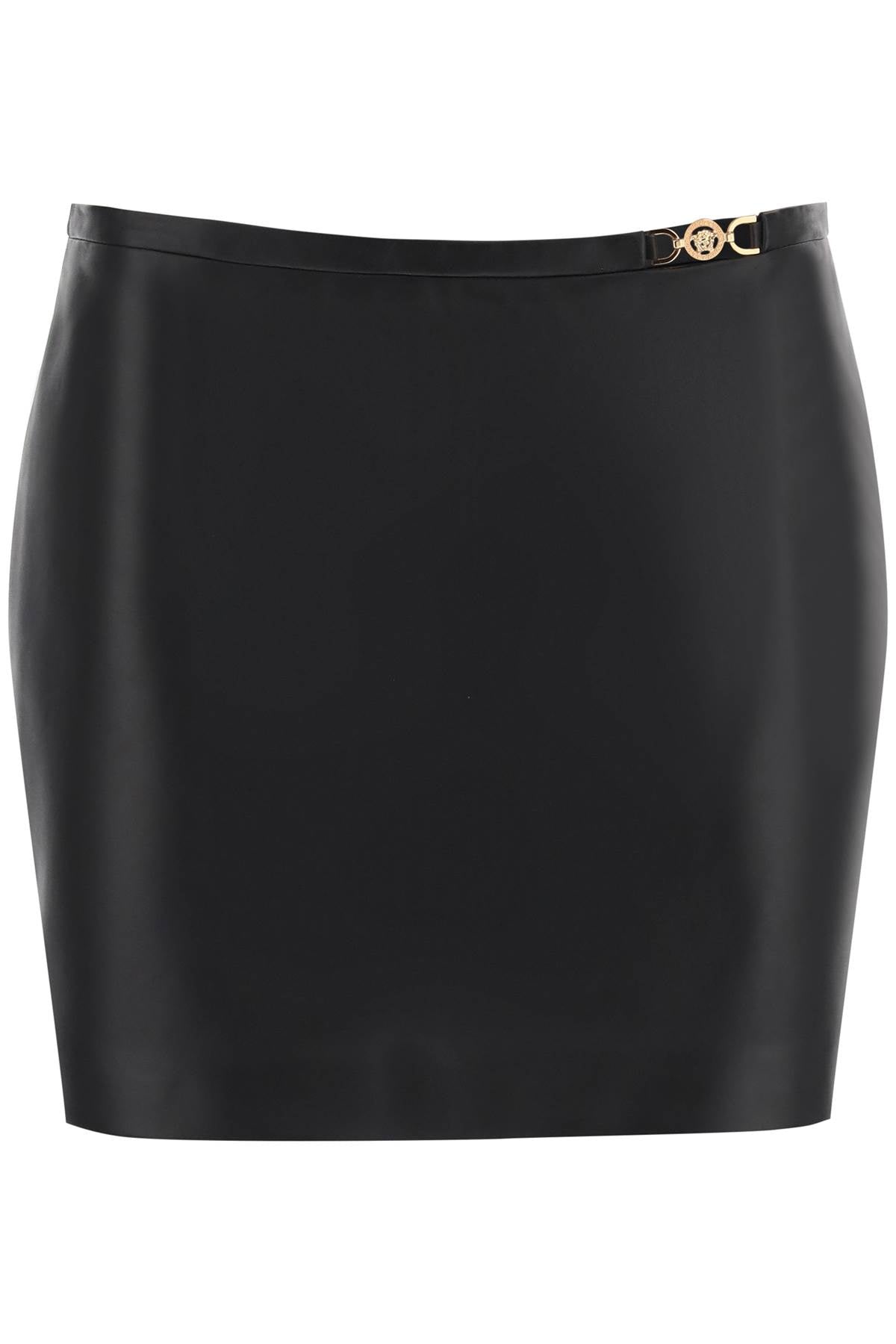 Versace medusa '95 leather mini skirt-0