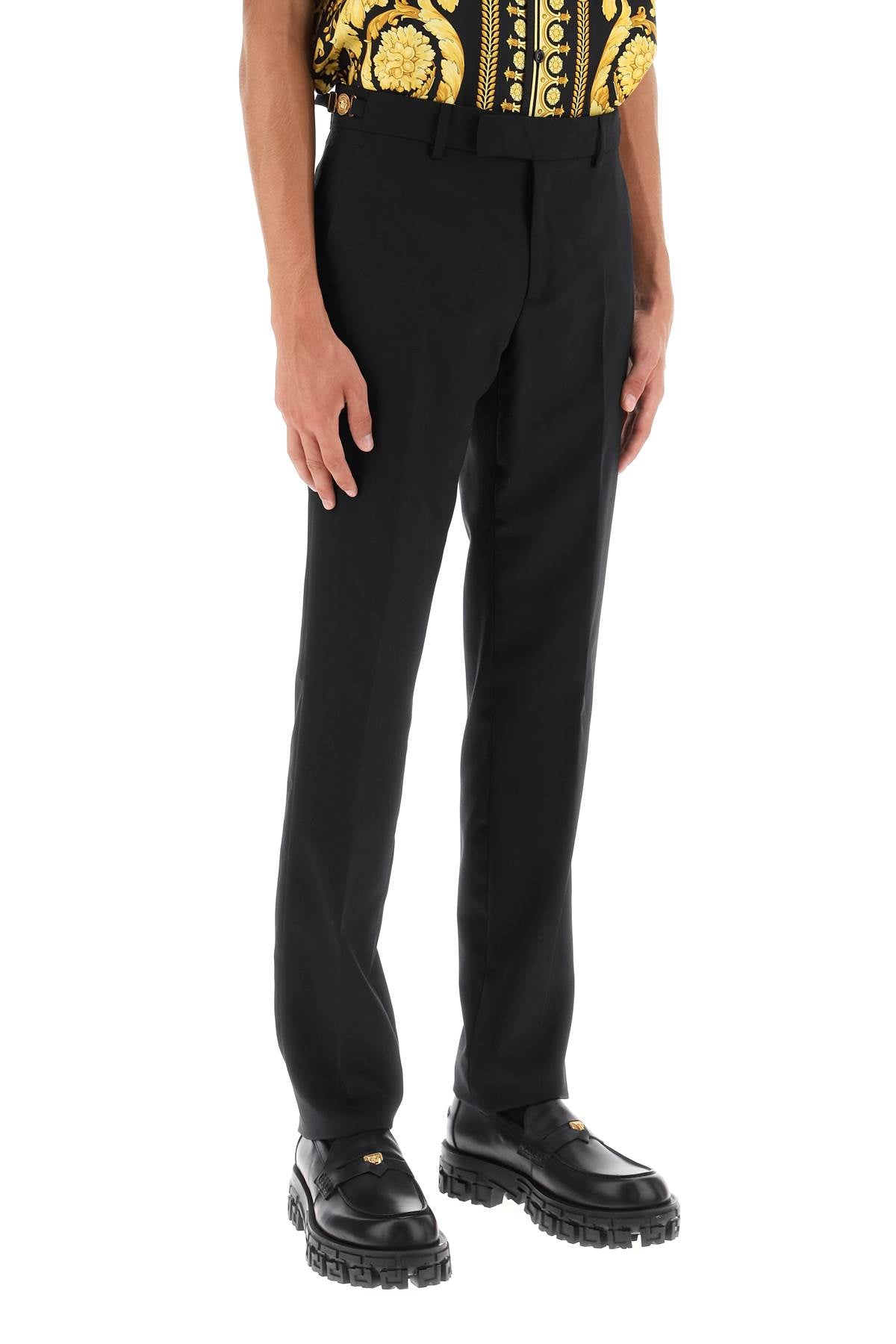 Versace tailored pants with medusa details-1