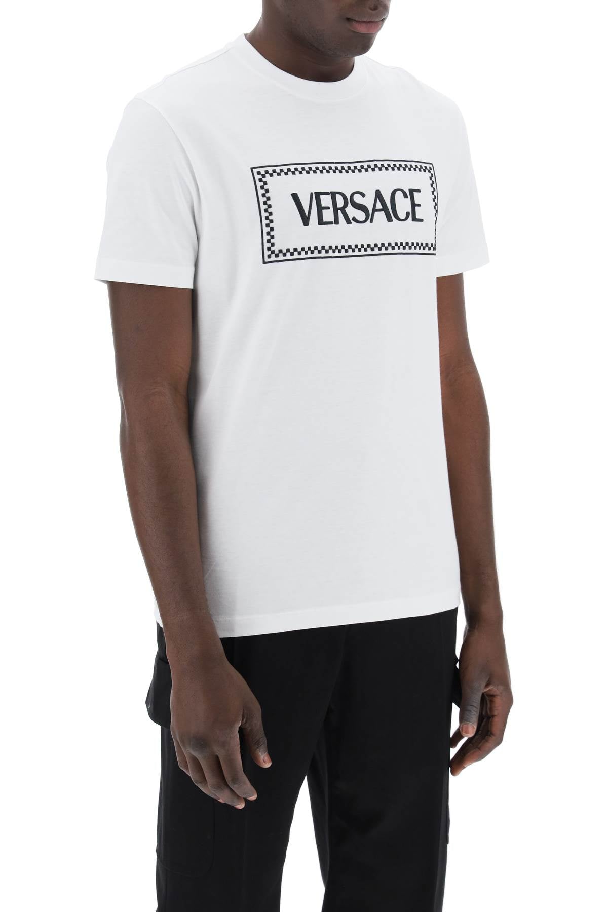 Versace embroidered logo t-shirt-1