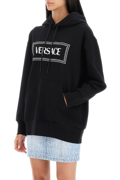 Versace hoodie with logo embroidery-3