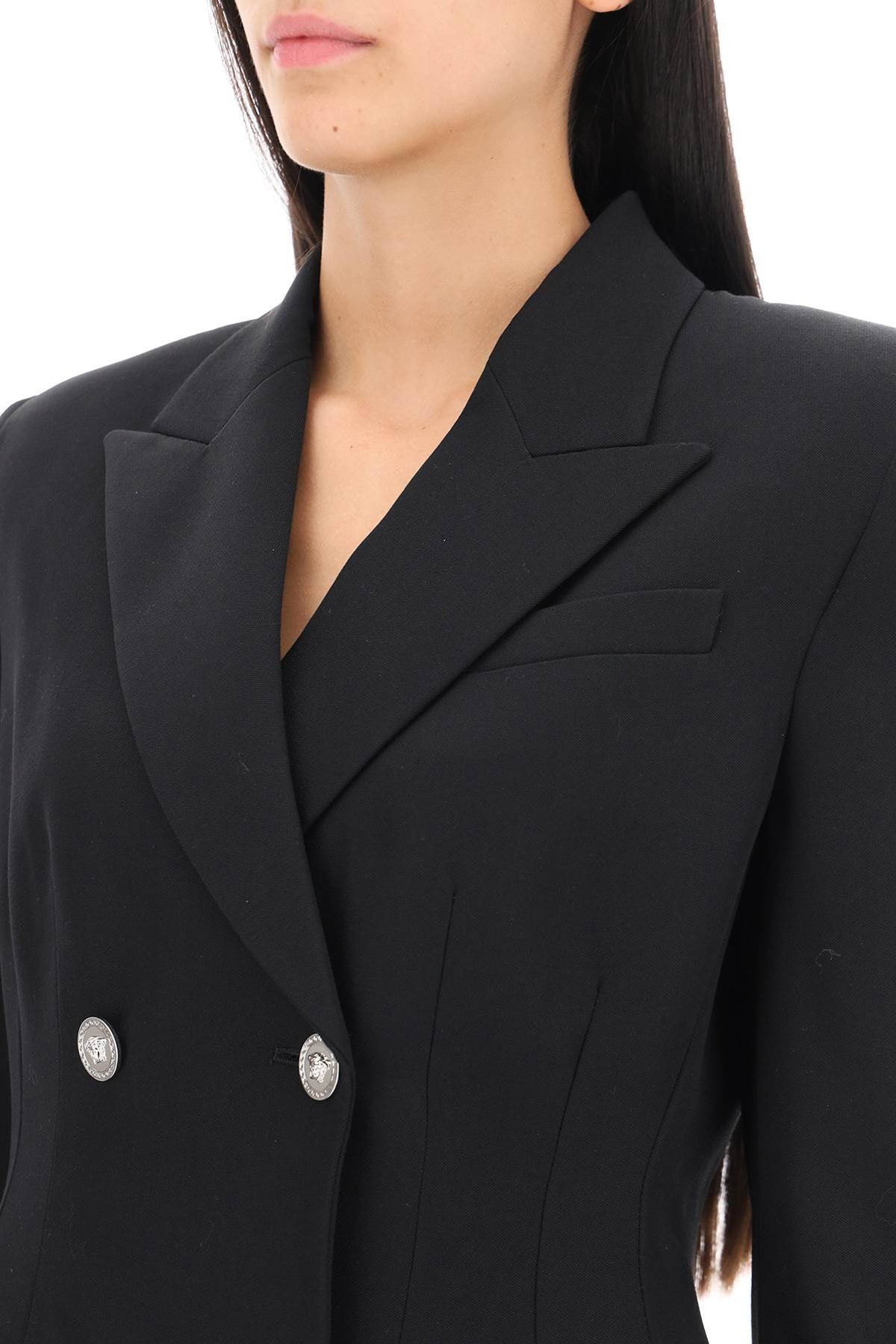 Versace hourglass double-breasted blazer-3