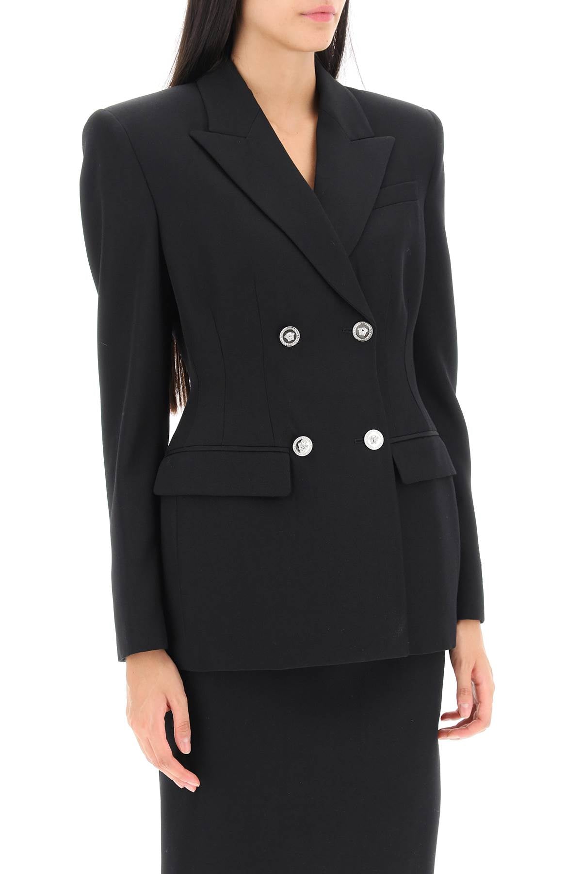 Versace hourglass double-breasted blazer-1