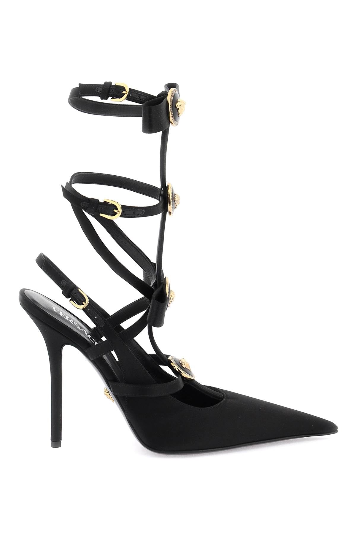 Versace slingback pumps with gianni ribbon bows-0