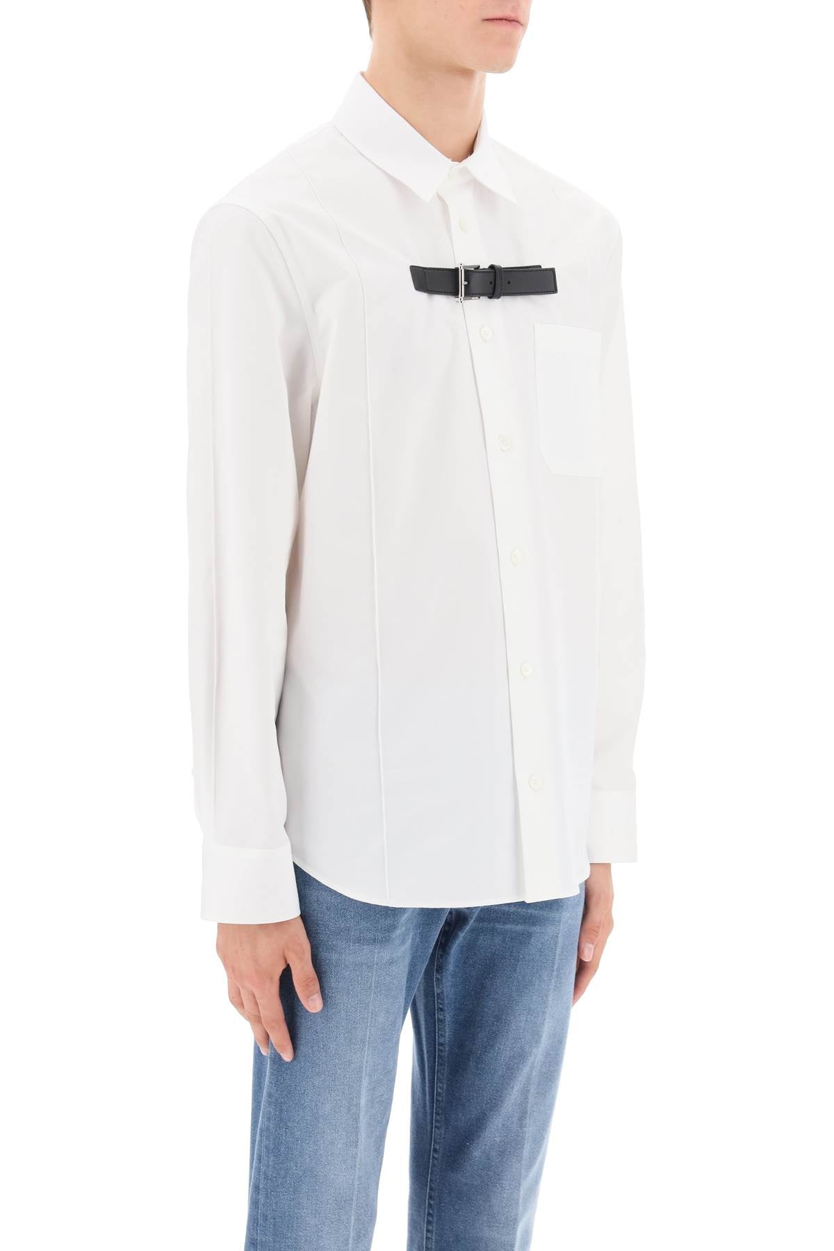Versace leather strap shirt-1