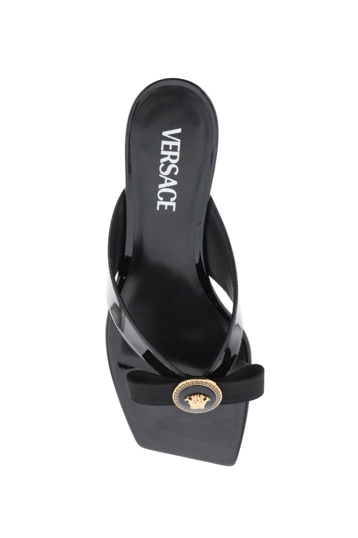 Versace gianni ribbon thong mules-1
