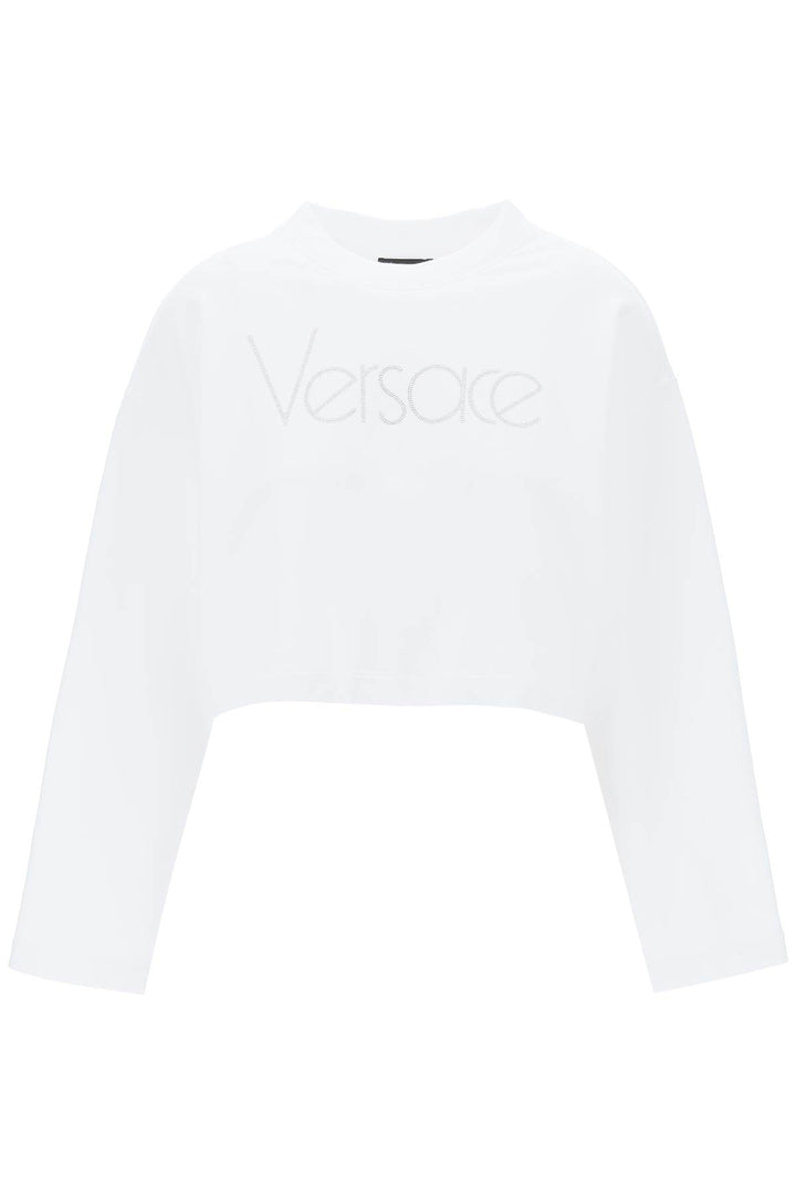 Versace "cropped sweatshirt with rhinestone-0