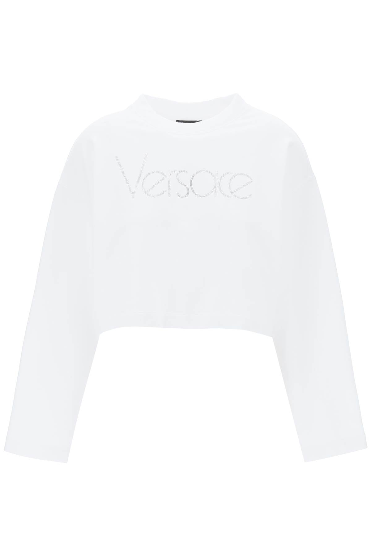 Versace "cropped sweatshirt with rhinestone-0