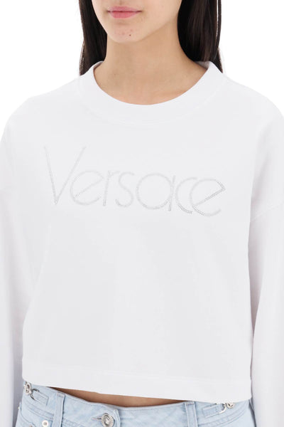 Versace "cropped sweatshirt with rhinestone-3