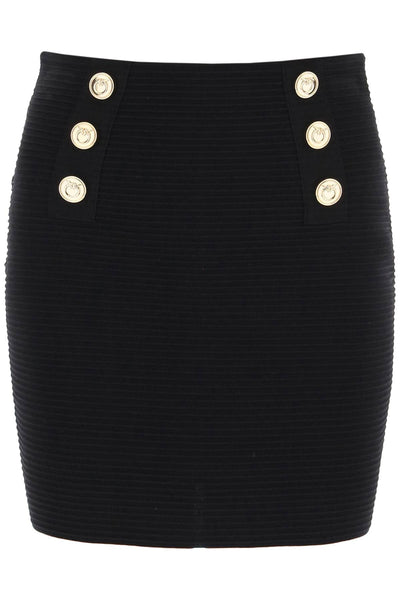 Pinko cipresso mini skirt with love birds buttons-0