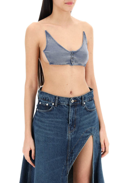Y project invisible strap crop top with spaghetti-1