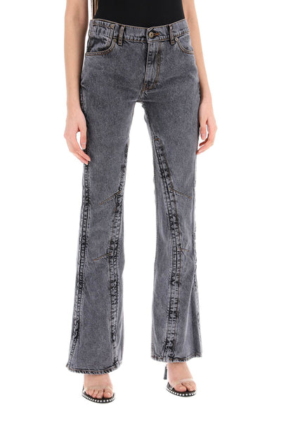 Y project hook-and-eye flared jeans-1