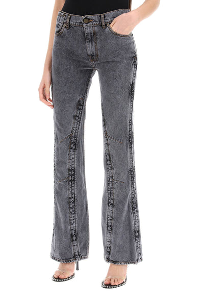 Y project hook-and-eye flared jeans-3
