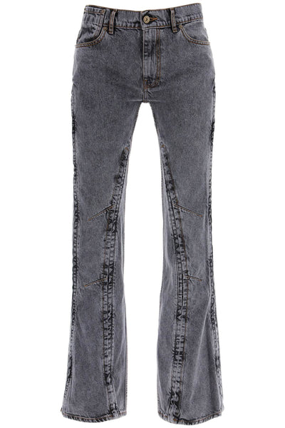 Y project hook-and-eye flared jeans-0