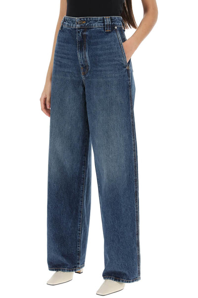 Khaite bacall wide leg jeans-3