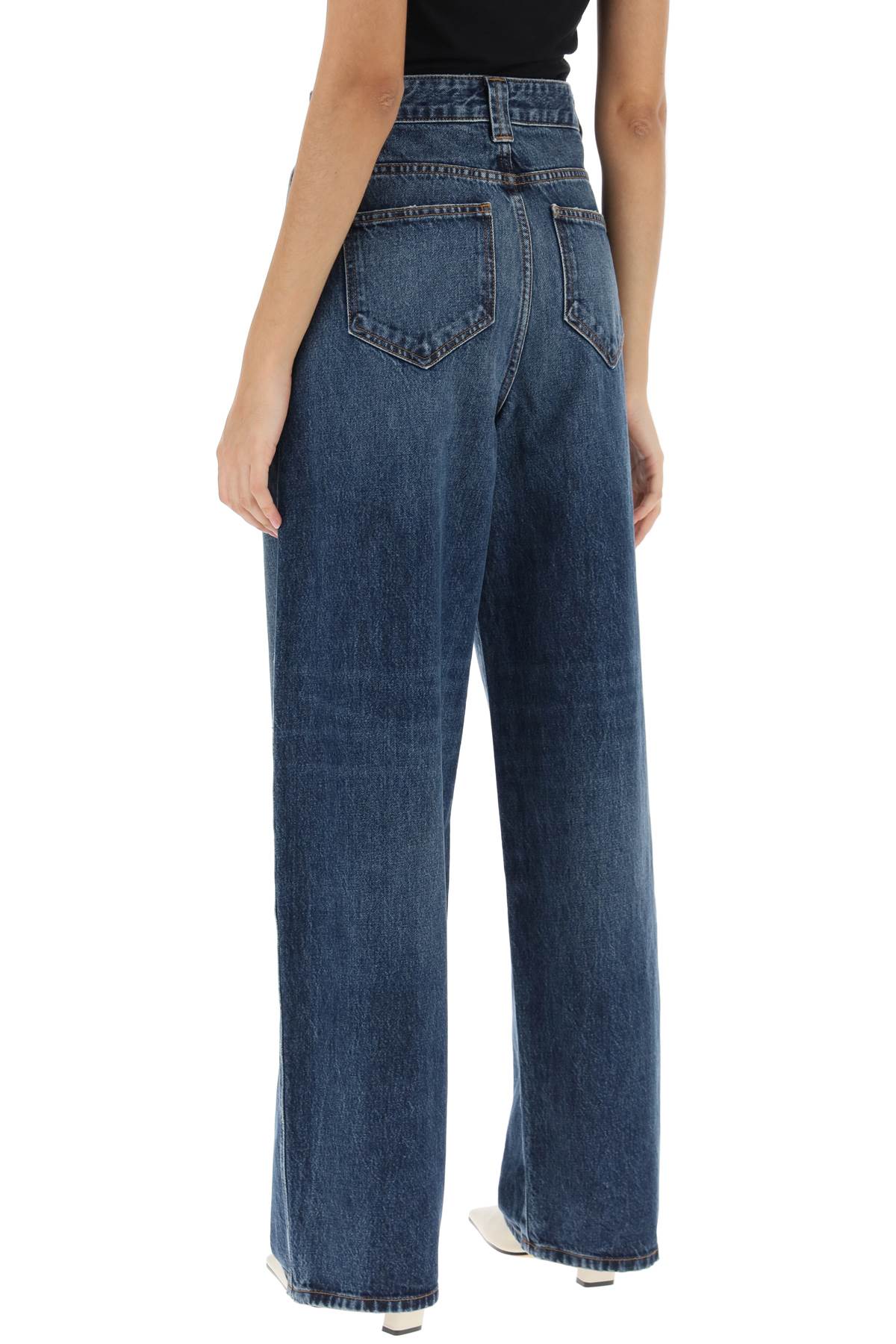 Khaite bacall wide leg jeans-2