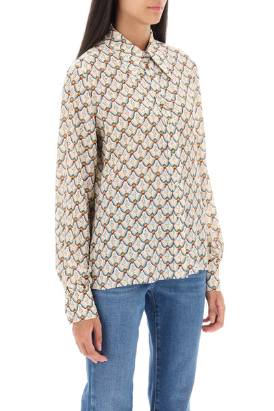 Etro crepe de chine shirt with floralia motif-1