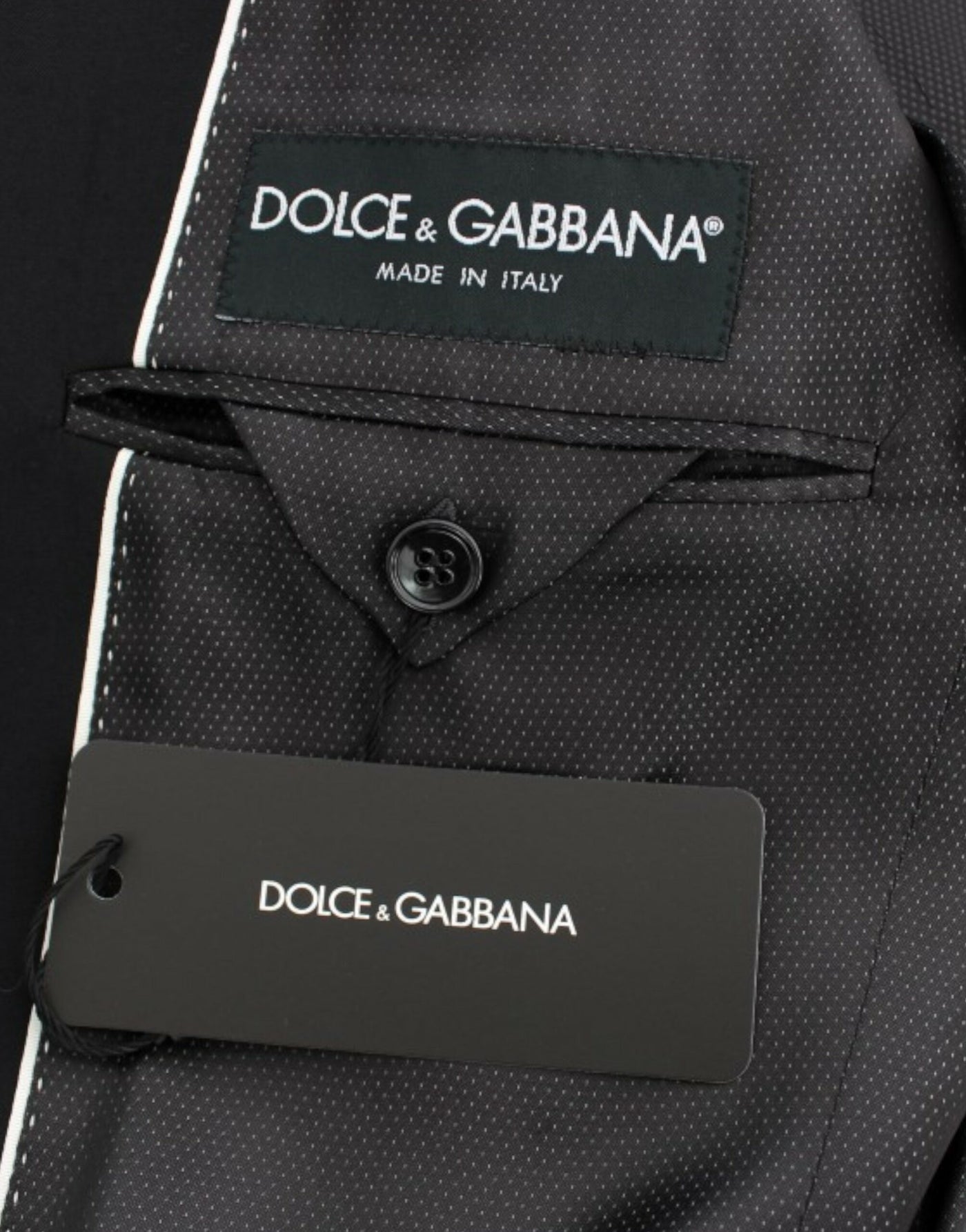 Dolce & Gabbana Black wool slim fit blazer